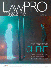 Latest Issue of LAWPRO Magazine