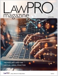 Latest Issue of LAWPRO Magazine