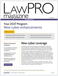 Latest Issue of LAWPRO Magazine